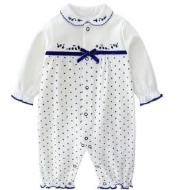 Kookie Kids Full Sleeves Romper Polka Dot Print